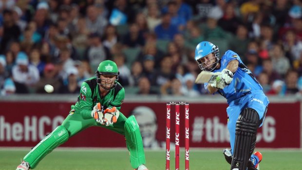 Tim Ludeman of the Adelaide Strikers scored 92 not out off 44 balls.