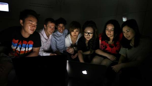 Spreading good word on studying in Australia ... from left, Jack Wang, George Lipinski, Ton Munesane, Kelly Tran, KK Gao,  Cassandra Lavery and  Masayo Colly.
