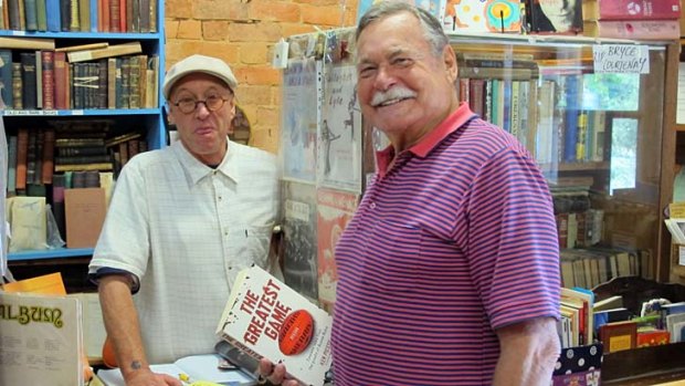 On the hunt for footy books ... Ron Barassi at Castlemaine's Book Heaven.