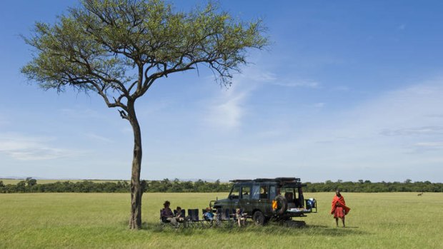 A game drive in Masai Mara, Kenya.