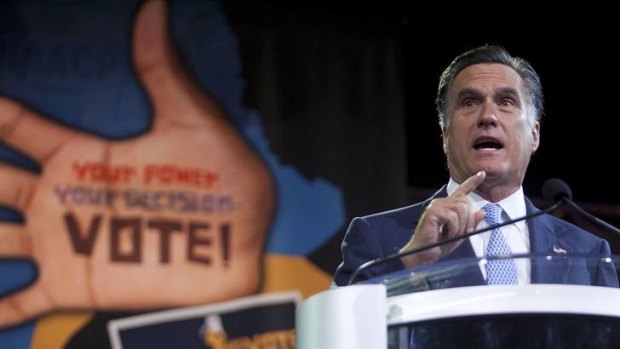 Mitt Romney ... underscored the message that President Obama had failed to attend the NAACP convention.