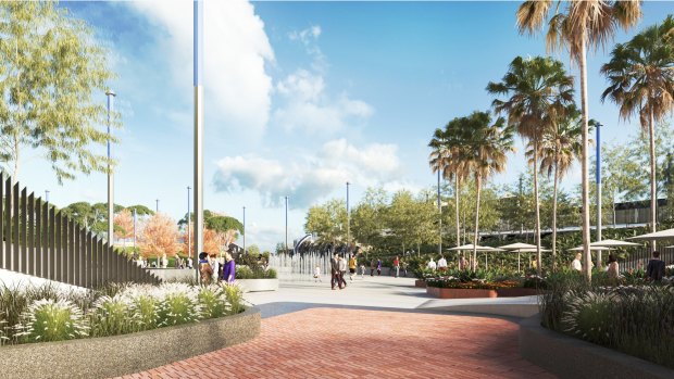 Artists drawings of a $60 million 'European-style' plaza set to rival Federation Square that will be built in the heart of Prahran called Cato Street.