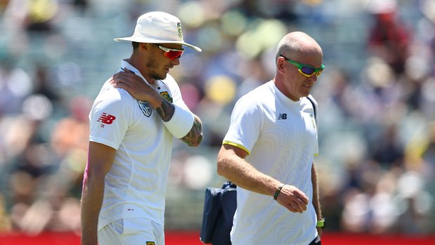 Out for season: Dale Steyn has broken a bone in his shoulder. 