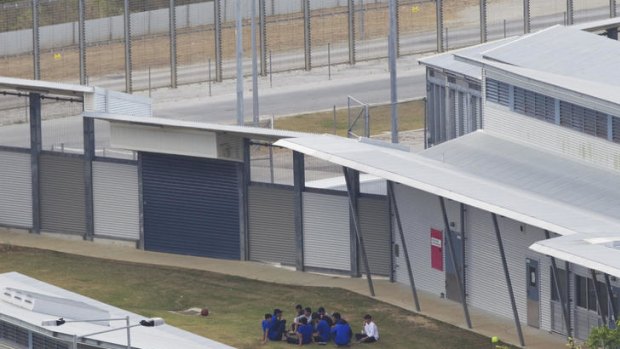 Detainees held at The Christmas Island immigration detention centre.