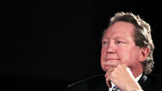 A difficult position ... mining magnate Andrew Forrest.