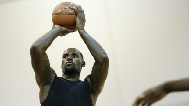 Slimline: LeBron James has shed some weight in the off-season since announcing his switch from Miami to the Cavaliers.