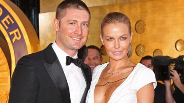 Split ... Lara Bingle and Michael Clarke.