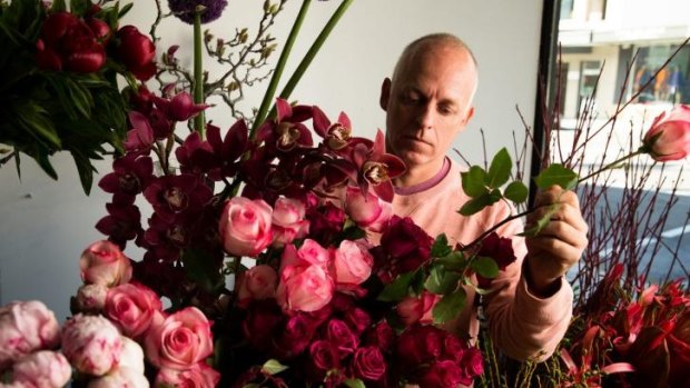 Sean Cook, of Mr Cook, says floristry may seem glamorous, but it involves a lot of hard work.