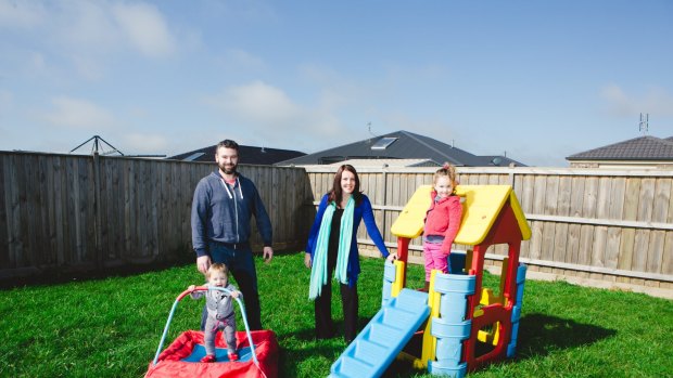 New residents: Michael and Ali Beamish with daughters  Anneke, 1, and Ainslie, 3.
