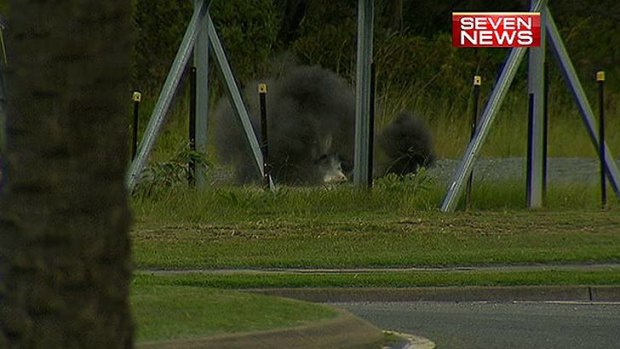 Police detonate a suspicious package on the Gold Coast.