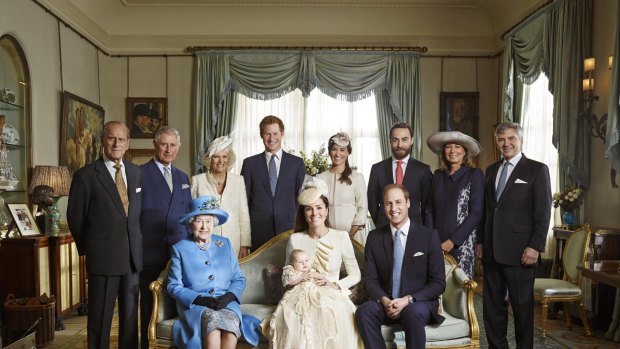 The extended family: the royals and the Middleton's at George's christening.
