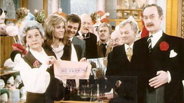 Frank Thornton starred as Captain Peacock, far right, in <i>Are You Being Served?</i>