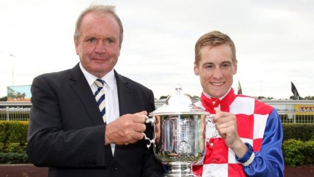 A legacy left: The late Guy Walter and Blake Shinn with Streama’s Doomben Cup the week before he died.