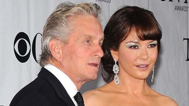 Michael Douglas, pictured with his wife Catherine Zeta-Jones, reportedly has throat cancer.