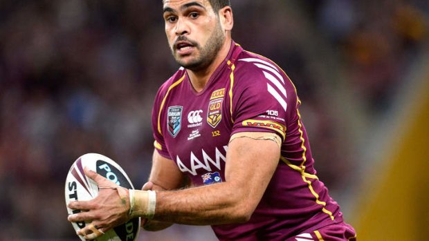 Inglis on the run for the Maroons.