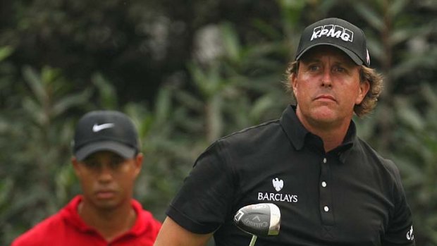 Phil Mickelson may soon surpass fellow golfer Tiger Woods whose winnings and endorsements dropped 31 per cent in the 2011 wealth survey.