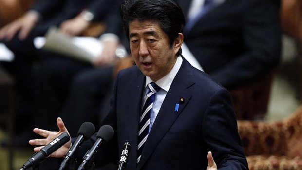 Setting a high bar: Japan's Prime Minister Shinzo Abe.