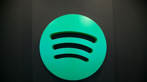 A Spotify Ltd. logo sits on display inside the music streaming company's offices in Berlin, Germany, on Friday, June 17, 2016. According to reports, Spotify has hired Paul Vogel, the former equity research analyst at Barclays Plc, indicating that the music streaming company may be planning making an initial public offering. Photographer: Krisztian Bocsi/Bloomberg