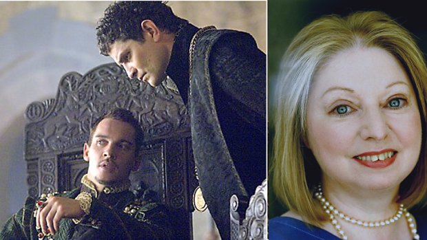 Shortlisted ... former winner Hilary Mantel, right, tapped again for her novel <i>Bring up the Bodies</i> on Thomas Cromwell. Left: Cromwell and Henry VIII depicted in the popular television show <i>The Tudors</i>.