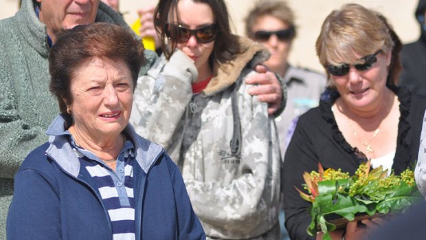 The mother of shark victim Kyle Burden, Sharon (far right), has lodged court action against WA government's shark cull.