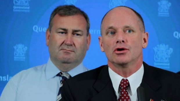 Police Minister Jack Dempsey and Premier Campbell Newman.