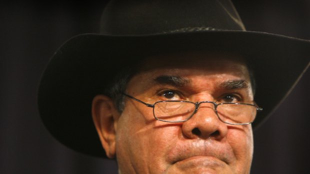 Emotional speech ... Australian of the Year Mick Dodson  at the National Press Club yesterday.