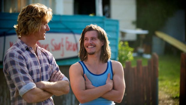 Gnarly: Myles Pollard and Xavier Samuel play surf loving brothers in <em>Drift</em>.