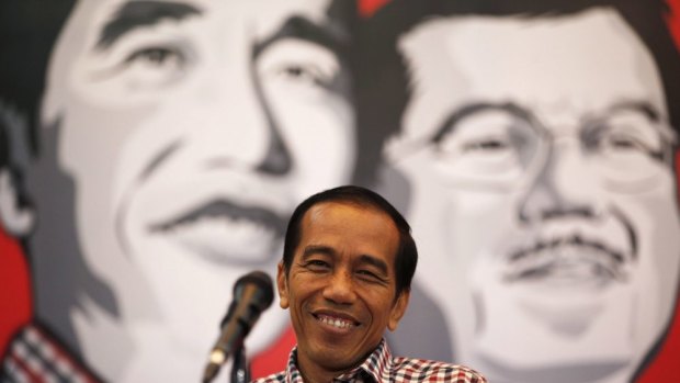 Firming up as a favourite: Jakarta governor and presidential candidate Joko Widodo.