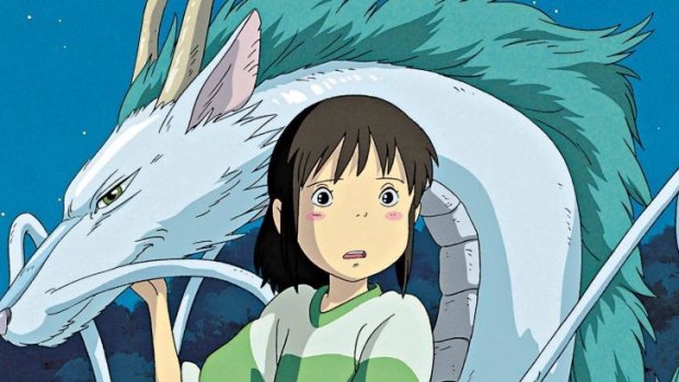 In <i>Spirited Away</i>, a young girl finds a job in a magical bathhouse. 