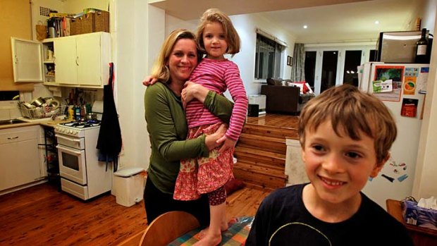 Helen Perks with four-year-old Eva and seven-year-old Max.