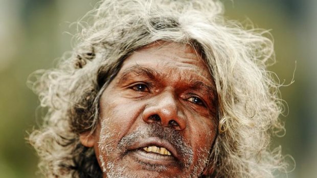 Actor David Gulpilil on the red carpet at the opening of Screen Worlds - The Story of Film, Television & Digital Culture at the Australian Centre for the Moving Image.