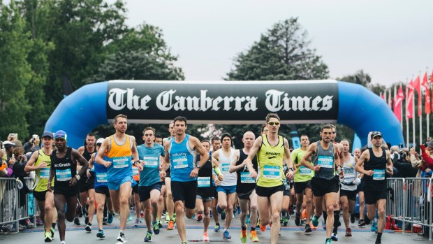 Thousands turned out for The Canberra Times half, full, and ultra marathons on Sunday morning.