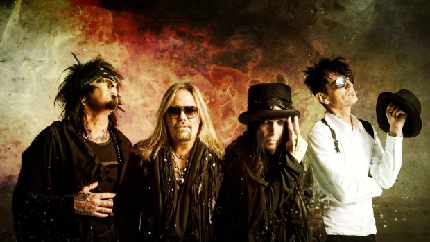 Mötley Crüe (from left) Nikki Sixx, Vince Neil, Mick Mars and Tommy Lee.