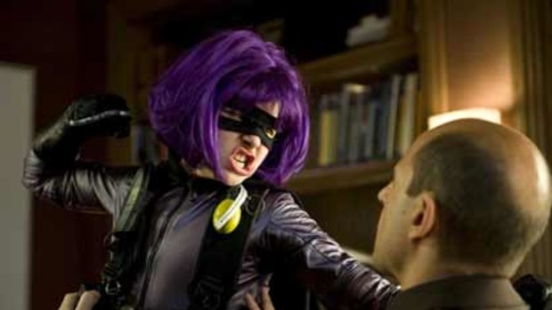 In your face ... in Kick-Ass  Chloe Moretz plays Hit-Girl, a violent 11-year-old superhero.