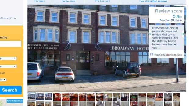 Broadway Hotel in Blackpool was described as a 'filthy, dirty, rotten stinking hovel' in a review on TripAdvisor.