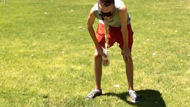 A group of teens in Ocean Reef created a Youtube video called '3L Rainbow Milk Challenge'.