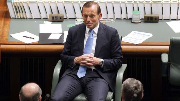 Repealing the carbon tax: Prime Minister Tony Abbott.