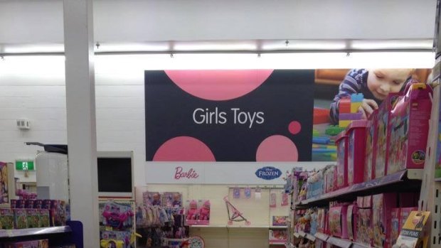 US Target has moved away from having pink sections for girls in its toy section. 