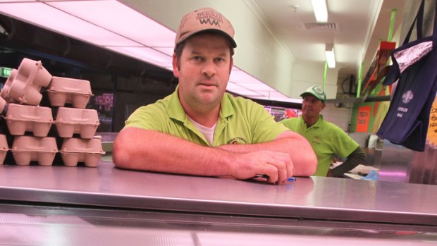 Happy about new customers: Victoria Market butcher Luke Taylor