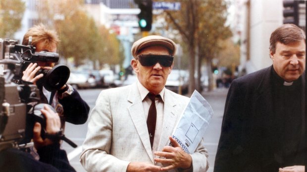 Paedophile priest Gerald Ridsdale outside court in 1993.