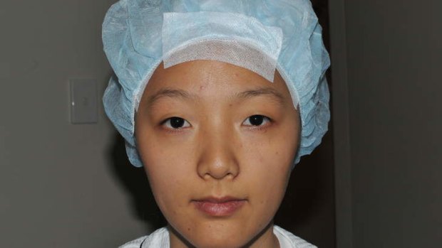 Original look … Esther Kim prior to having cosmetic surgery.