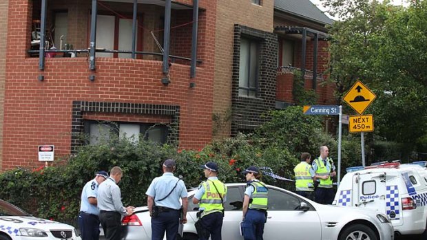 Police in North Melbourne at the scene of a suspicious death.