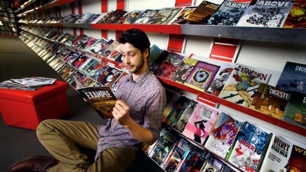 All Star Comics has won the Eisner award for world's best comic store.  Co-owner Mitchell Davies in the Lonsdale Street store.