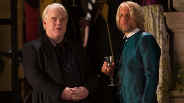 Philip Seymour Hoffman starring in <i>The Hunger Games: Catching Fire</i> (2013).