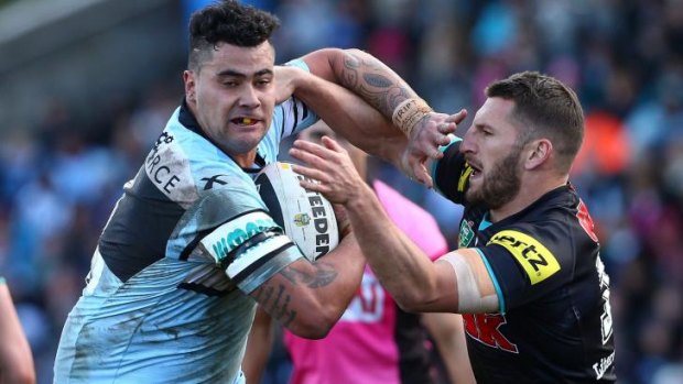 Handful: Andrew Fifita (left) was the standout performer of the round.