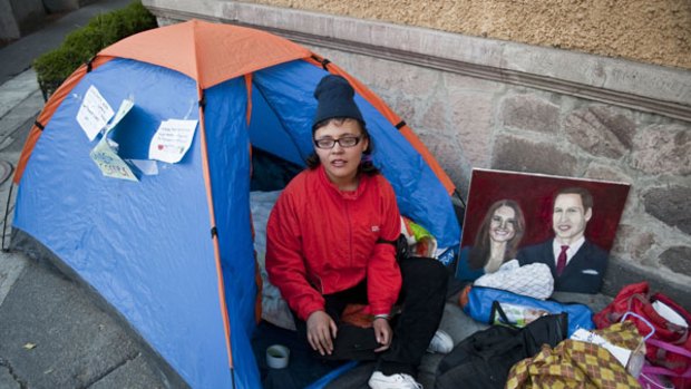 Estibalis Chavez, 19, outside the British embassy in Mexico City.