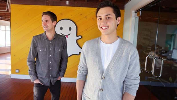 New order: Snapchat founders Evan Spiegel, left, and Bobby Murphy.