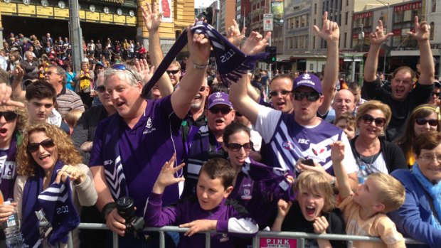 Freo fans were out in force.