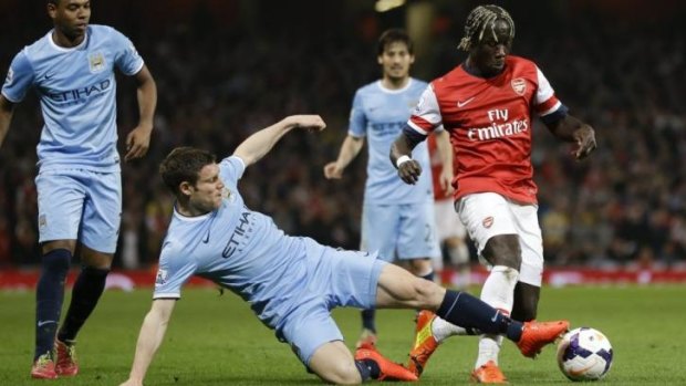 Bacary Sagna in action against his new employers last season.
