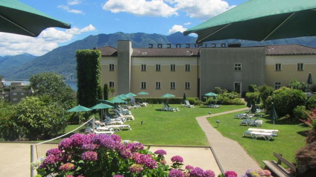 Cowbell country: the grounds of Hotel Belvedere in Locarno.